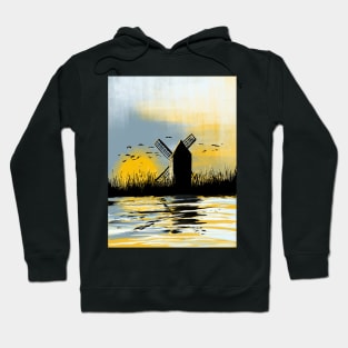 Windmill in the sunset Hoodie